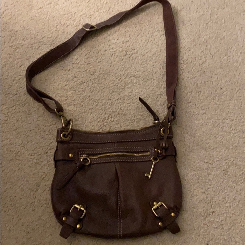 Brown Real Leather Fossil Purse